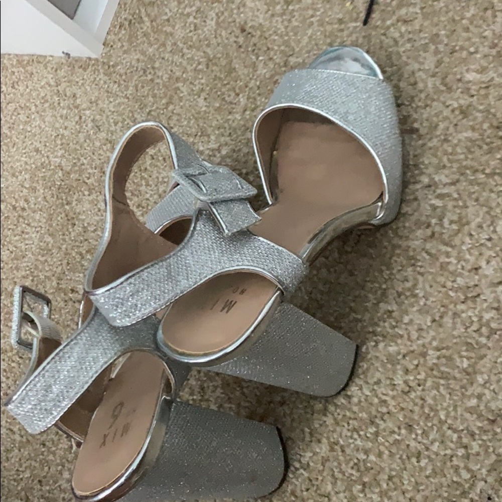 Tall silver heels